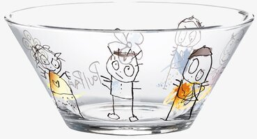 Glasskål Icons 4-Pack från Poul Pava med unika illustrationer