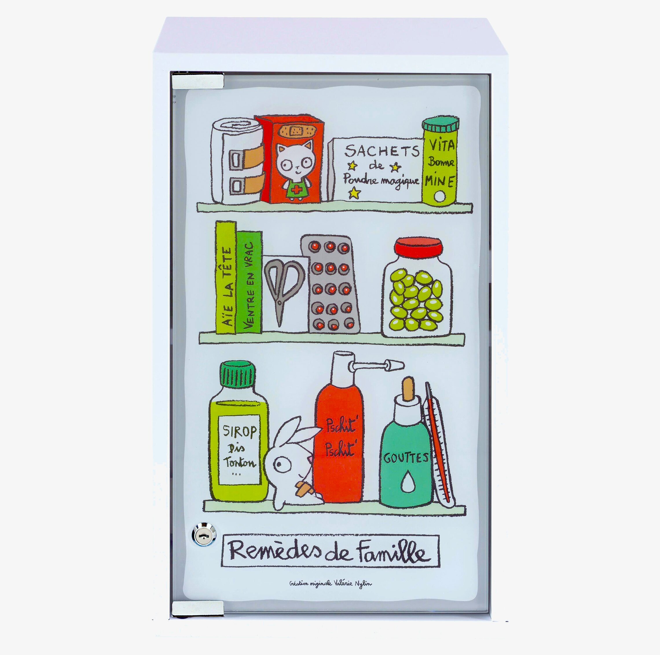 Medicinskåp Vit från Derriére la porte med lekfull design