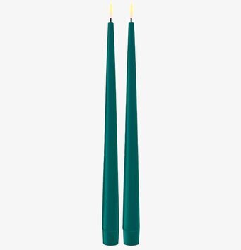Middagsljus Jade Green LED 2-Pack 28 cm från Deluxe Homeart