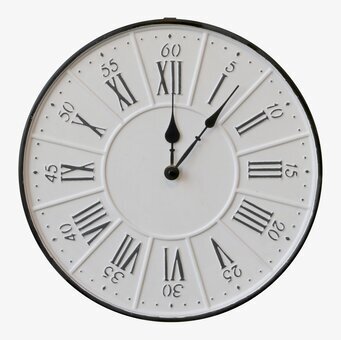Väggklocka Vit från Chic Antique med romerska siffror