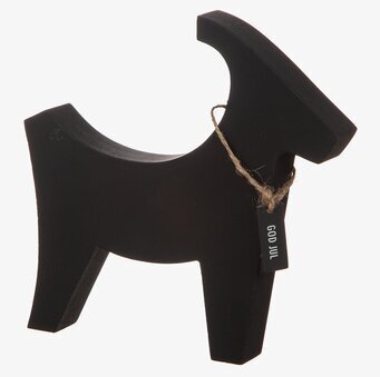 Julbock Trä God Jul från Different Design i mörkt trä