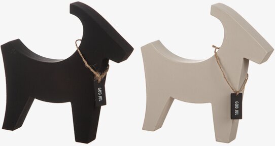 Julbock Trä God Jul från Different Design i svart och natur