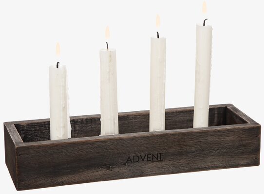 Ljusstake Advent Grå från Different Design med fyra ljus