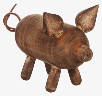 Gris Trä från Different Design, rustik träfigur med detaljer