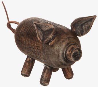 Gris Trä från Different Design, dekorativ träfigur av gris