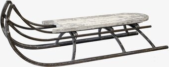 Kälke Natur Vintage från Chic Antique med trä och metall