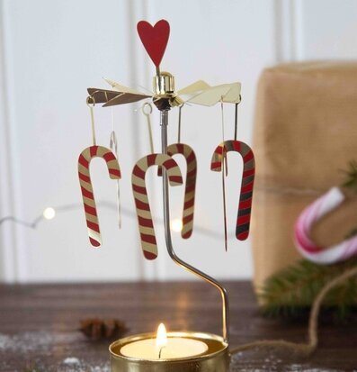 Bild av charmerande änglaspel med polkagrisdesign