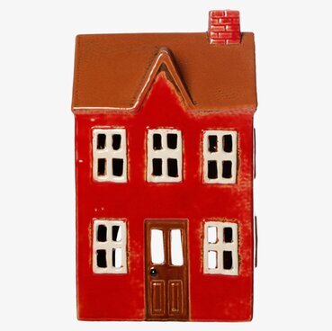 Ljuslykta Hus Röd 16cm från Det Gamle Apotek, rött hus
