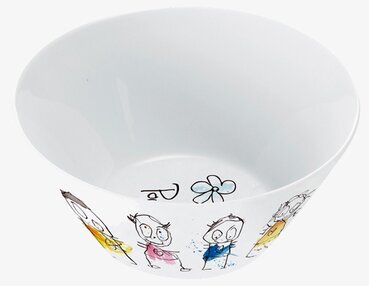 Skål Icons 2-Pack från Poul Pava med färgglada illustrationer