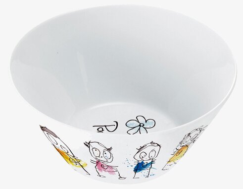 Skål Icons 2-Pack från Poul Pava med färgglada illustrationer