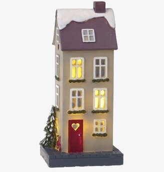 Hus Deko LED Beige från Det Gamle Apotek med julstämning