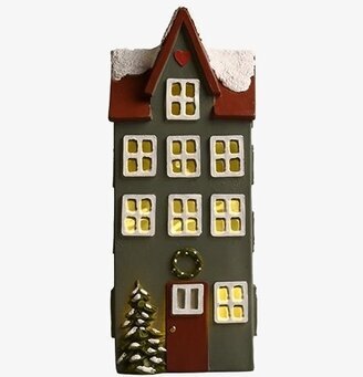 Hus Deko LED Blå/Grå från Det Gamle Apotek med belysning