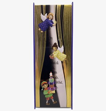 Bild av fantasifull juldekoration med änglar och barn