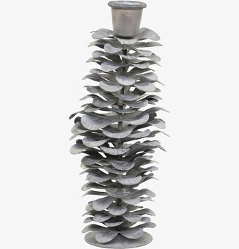 Ljusstake Kotte Antik Zink från Chic Antique på vit yta