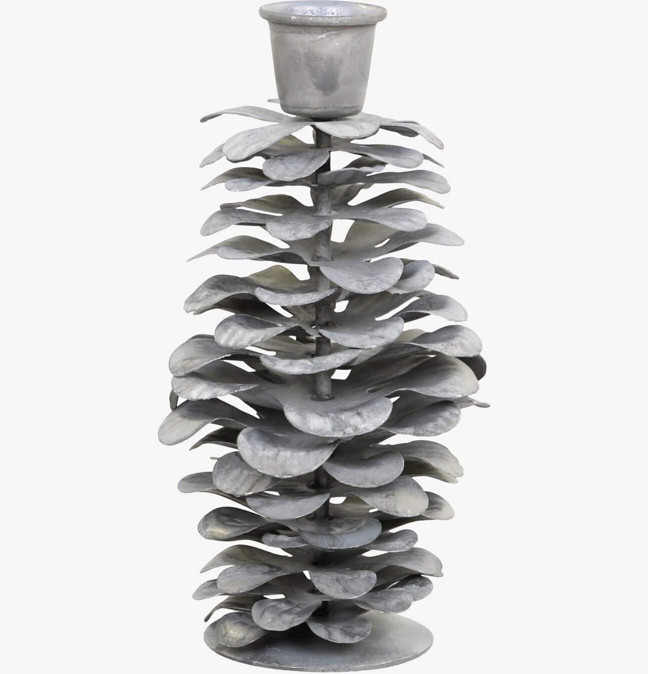 Ljusstake Kotte Antik Zink från Chic Antique i kotteform