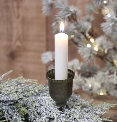 Ljushållare Spjut Antik Mässing från Chic Antique i julkrans