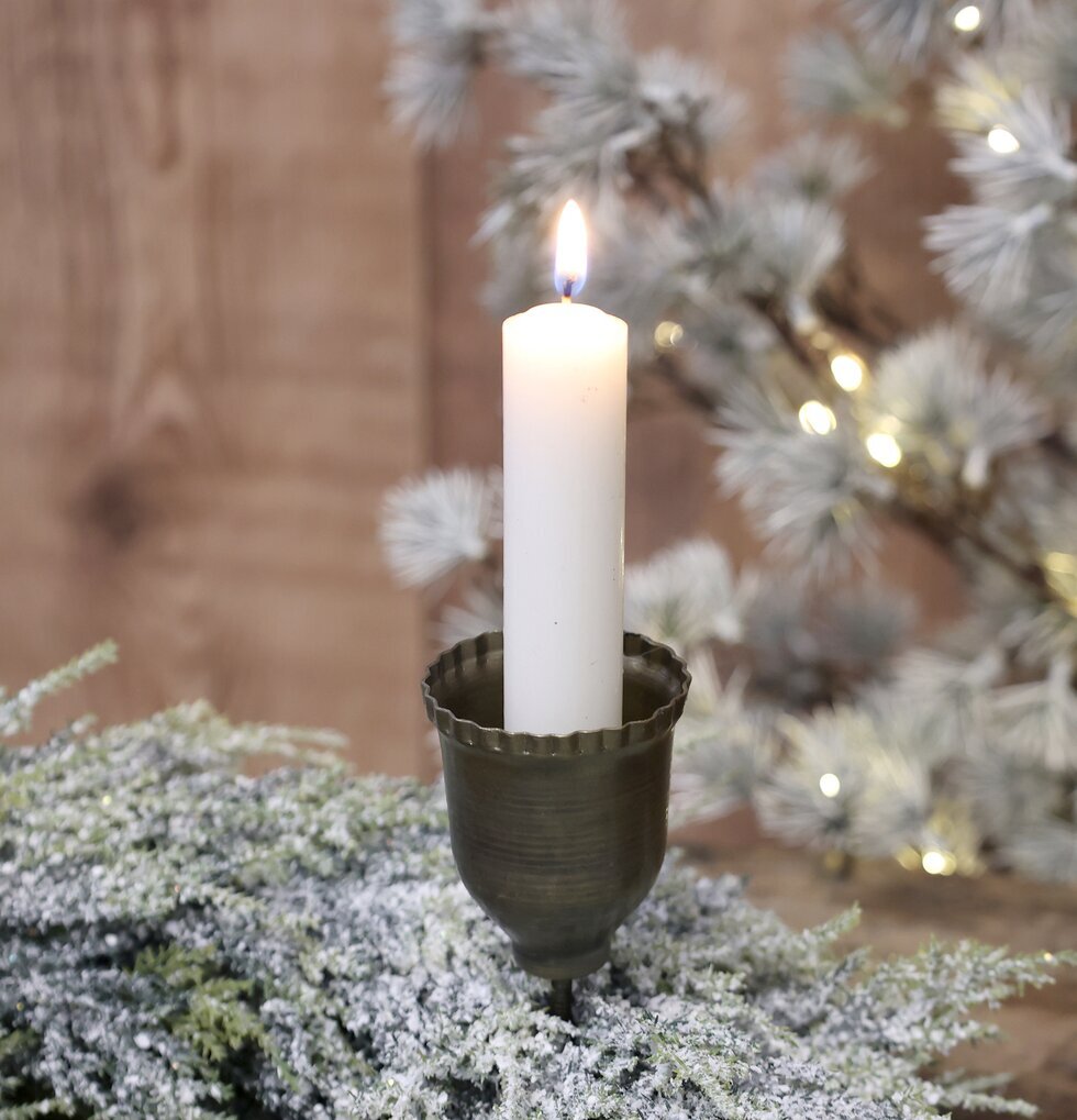 Ljushållare Spjut Antik Mässing från Chic Antique i julkrans