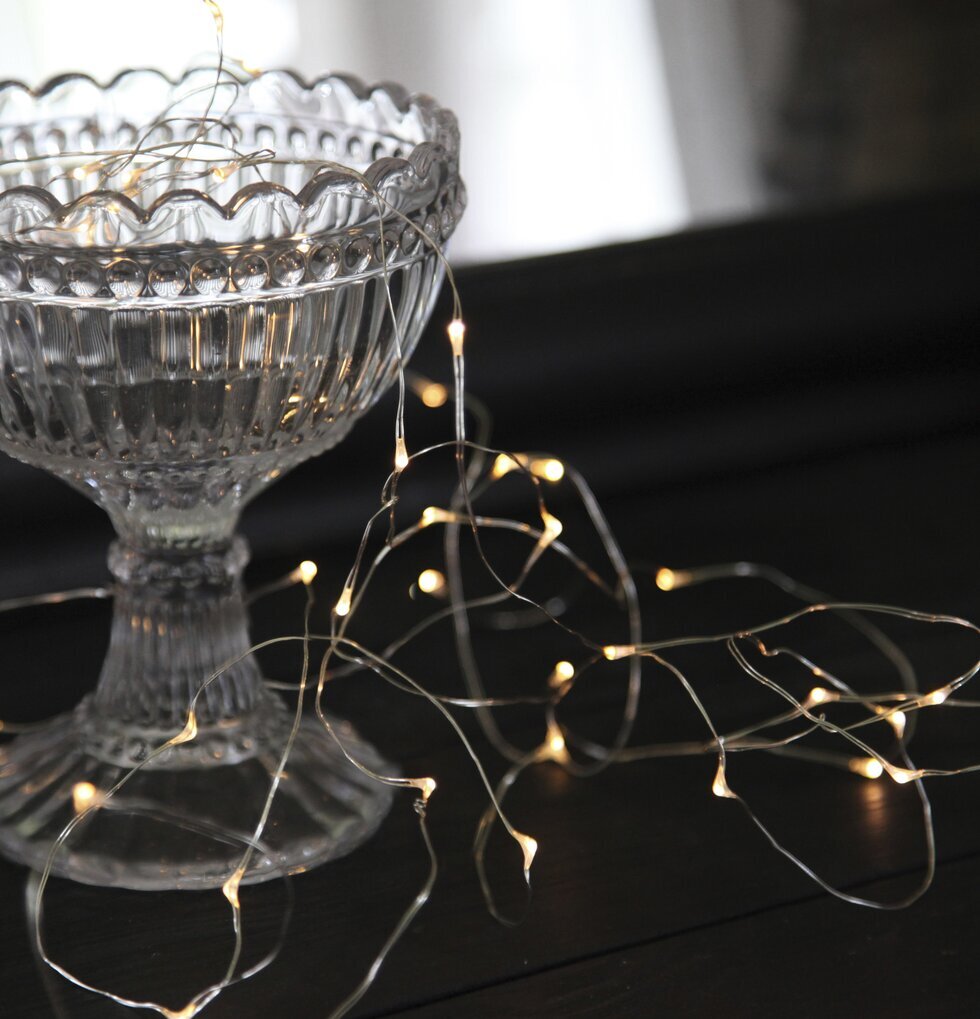 Trådslinga Dew Drop 40 från Star Trading i glasskål