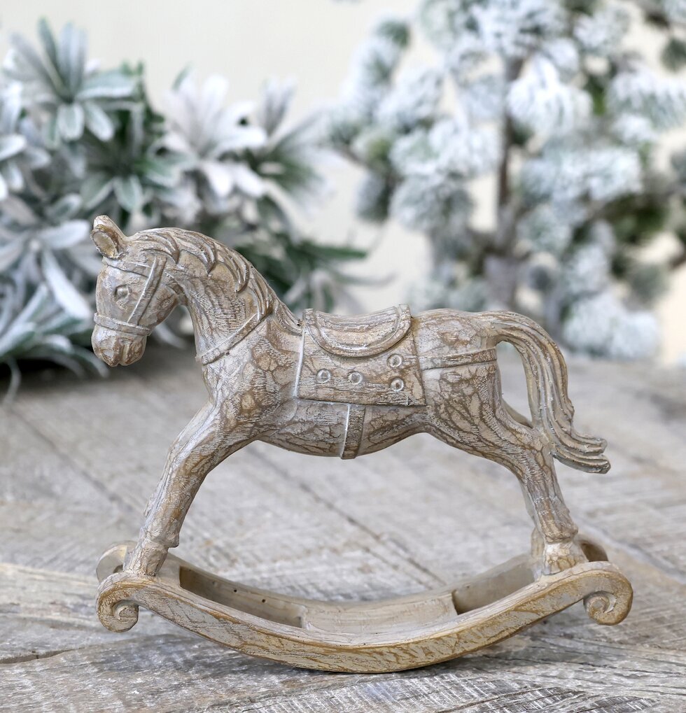 Gunghäst Natur från Chic Antique, vackert utskuren i trä