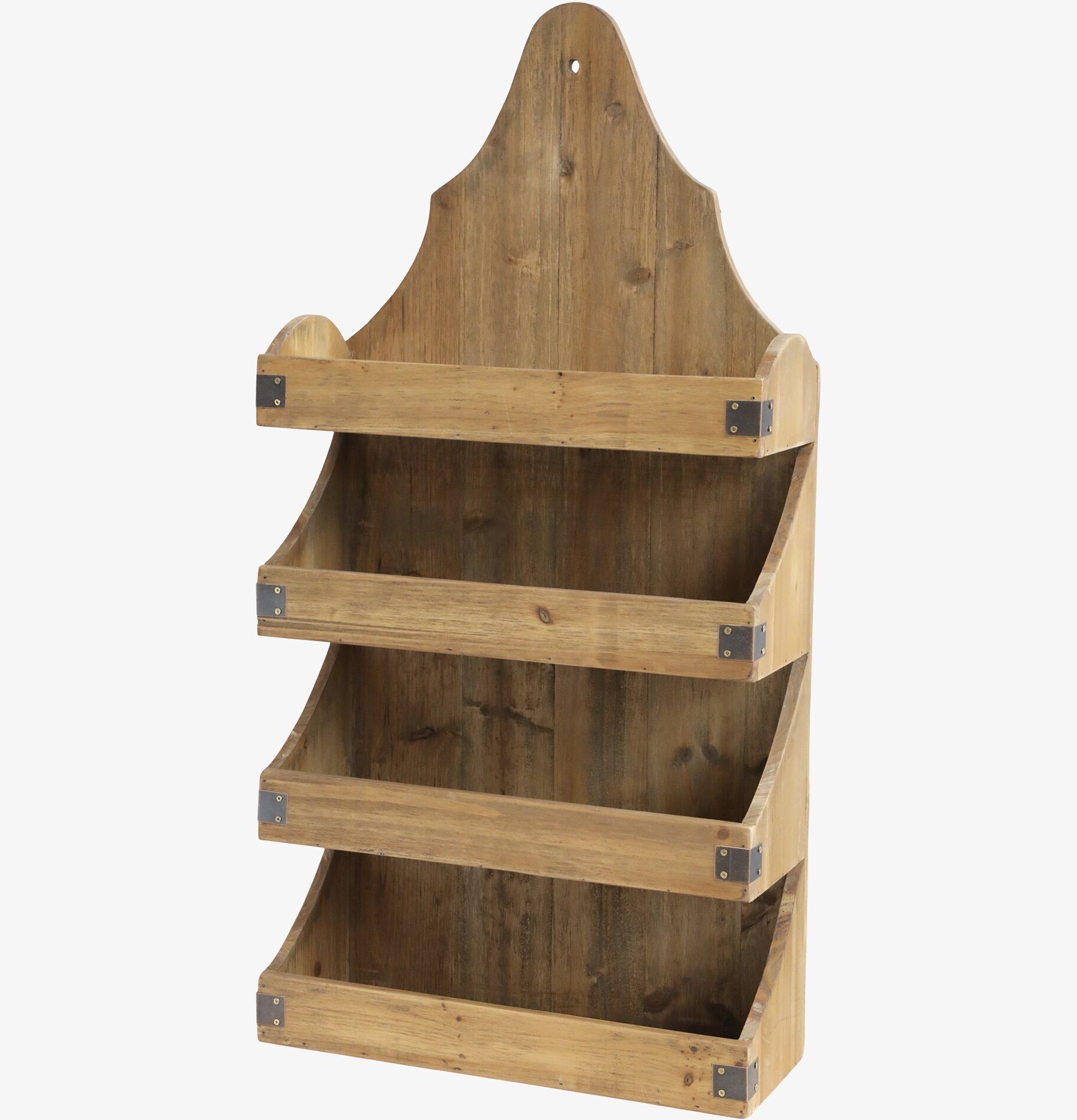 Hylla Amager från Chic Antique med tre rustika trähyllor