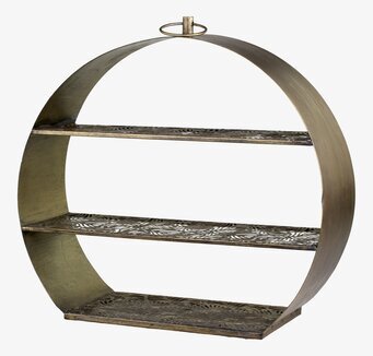 Bordshylla Antik Mässing från Chic Antique med tre hyllplan