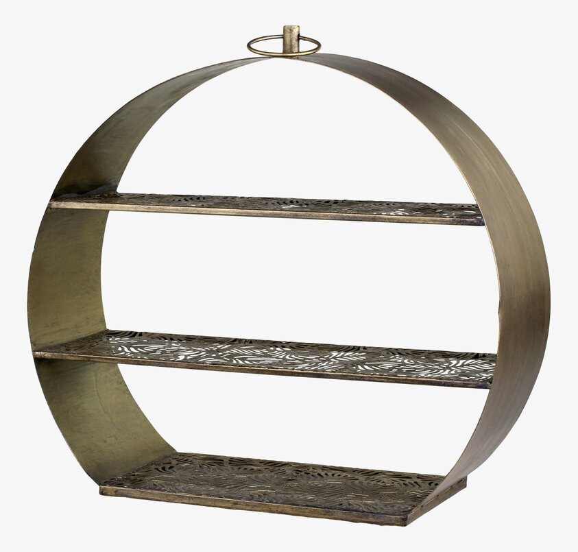 Bordshylla Antik Mässing från Chic Antique med tre hyllplan