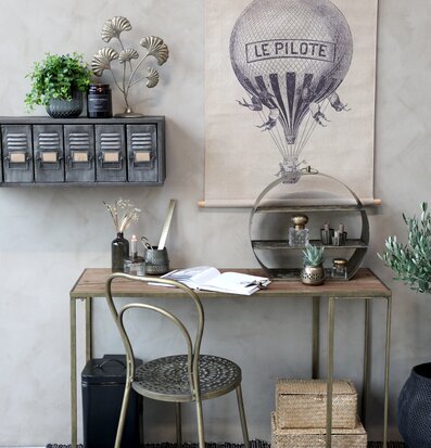 Bordshylla Antik Mässing från Chic Antique på skrivbord