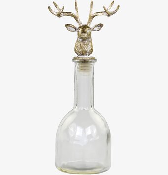 Flaskkork Hjort Antik Mässing från Chic Antique i glasflaska