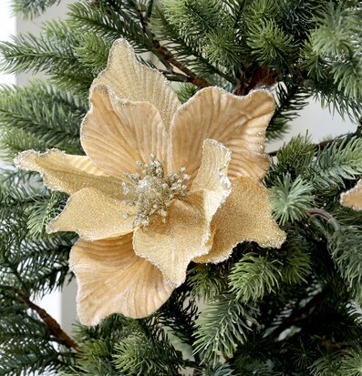 Julblomma Med Clip Amber Ø20cm från Chic Antique