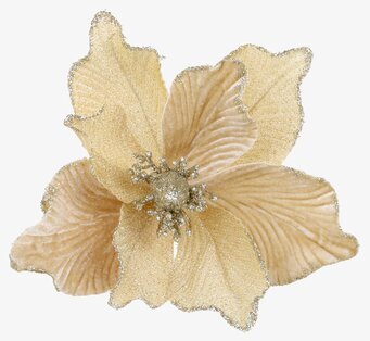 Julblomma Med Clip Amber Ø20cm från Chic Antique i guld