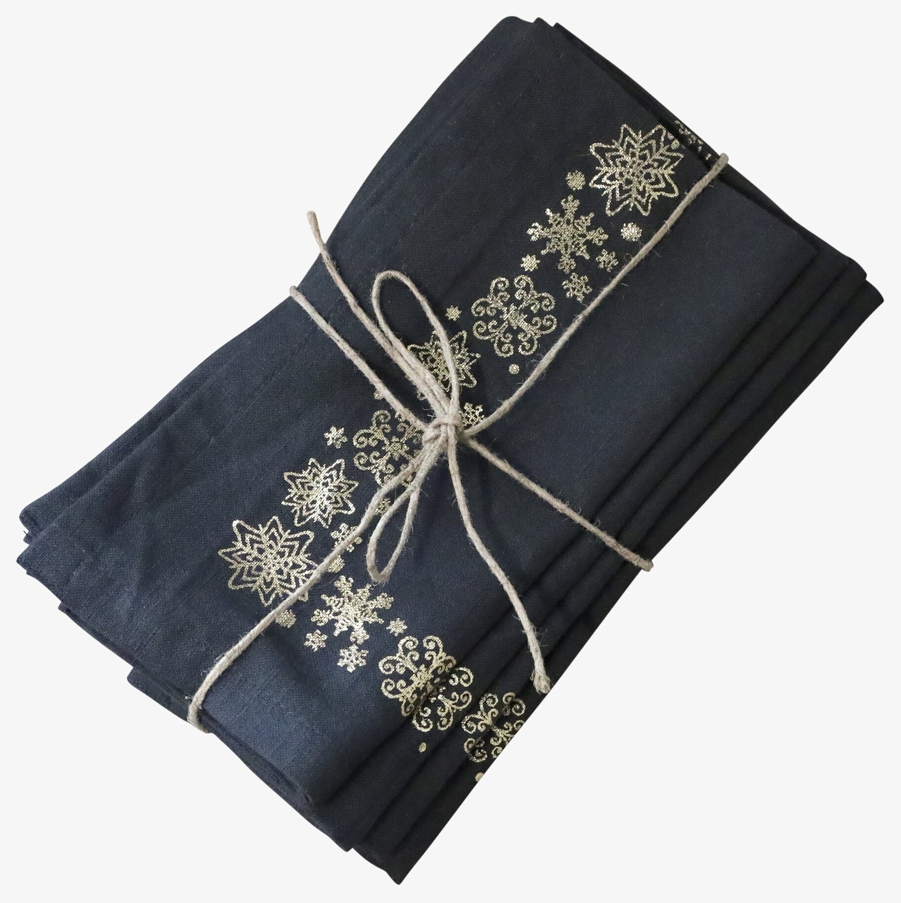 Servett Set/4 Iskristaller Mörkgrå från Chic Antique