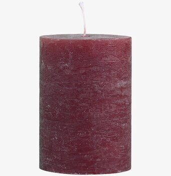 Blockljus Rustik Mörkröd 10cm från Chic Antique