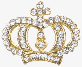 Dekorationsnål Krona Med Strass från Chic Antique i fokus