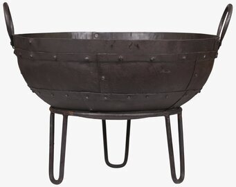 Grimaud Eldfat På Fot från Chic Antique i robust stål