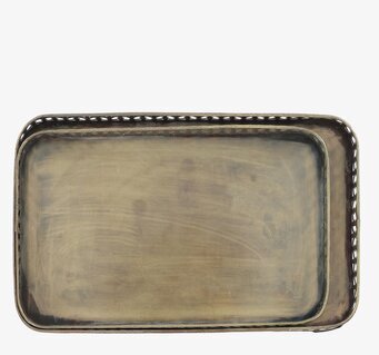 Fat Med Mönster Set/2 Antik Mässing från Chic Antique