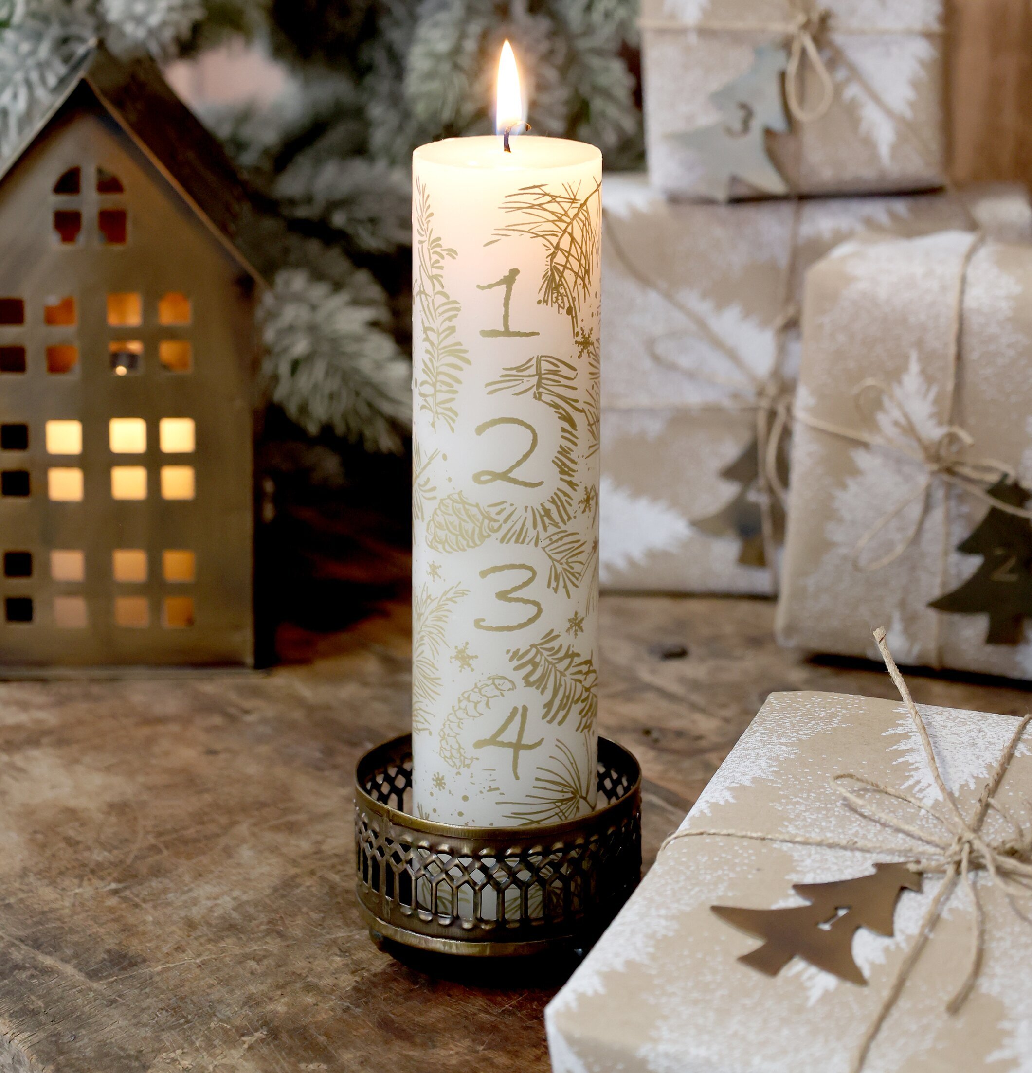 Fat Med Mönster Set/3 Antik Mässing från Chic Antique