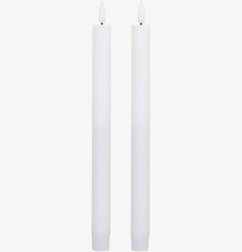 Kronljus LED Vit 2-pack 28cm från Chic Antique i vit miljö