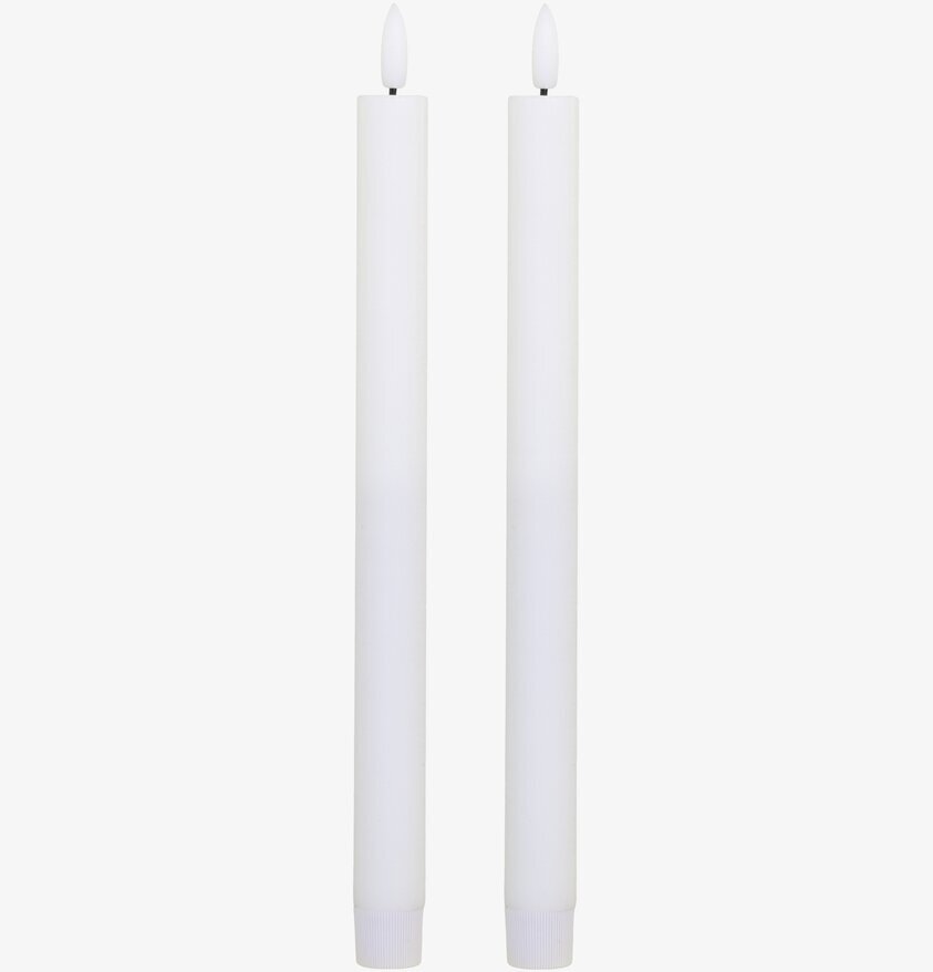 Kronljus LED Vit 2-pack 28cm från Chic Antique i vit miljö