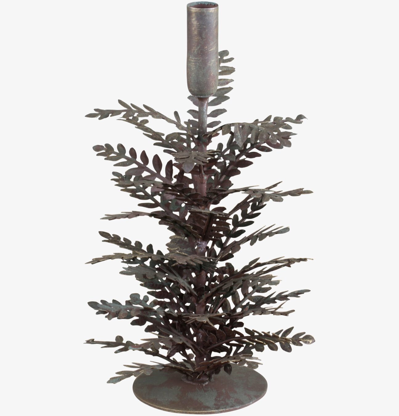 Ljusstake Blad Antik Mässing från Chic Antique på bord