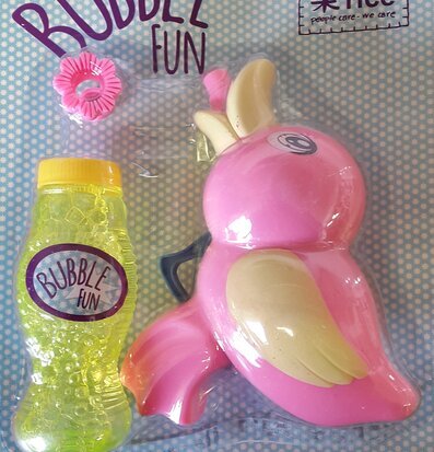 Bubble Gun Anka Rosa från Rice, lekfull och färgstark leksak