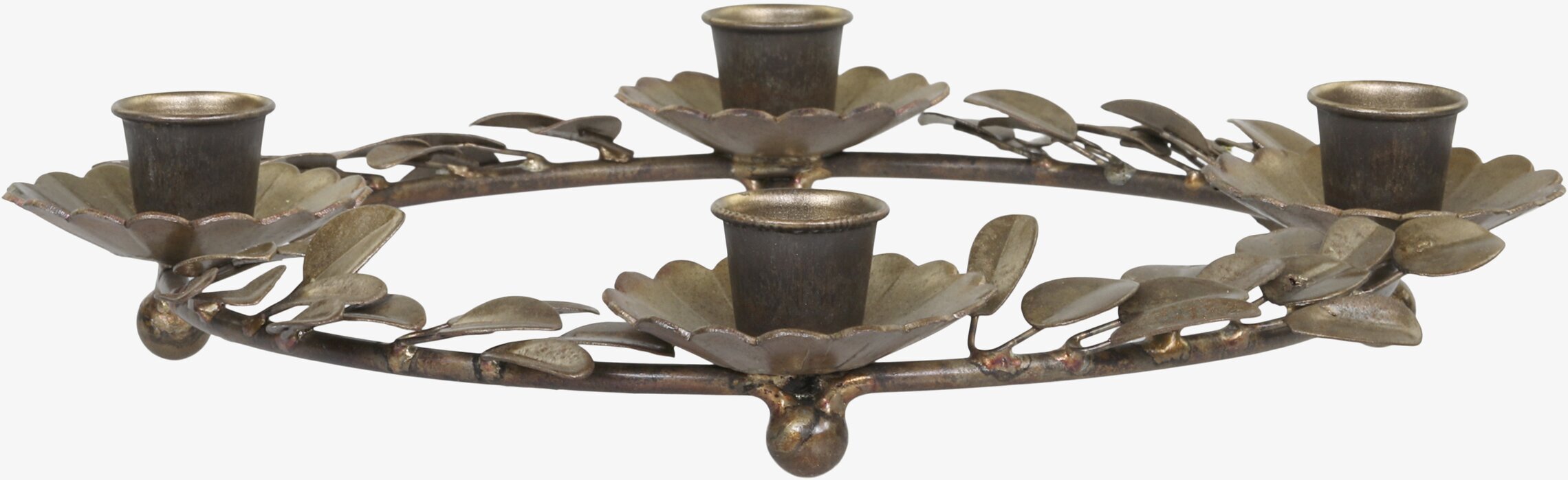 Adventskrans Antik Mässing från Chic Antique med fyra ljus