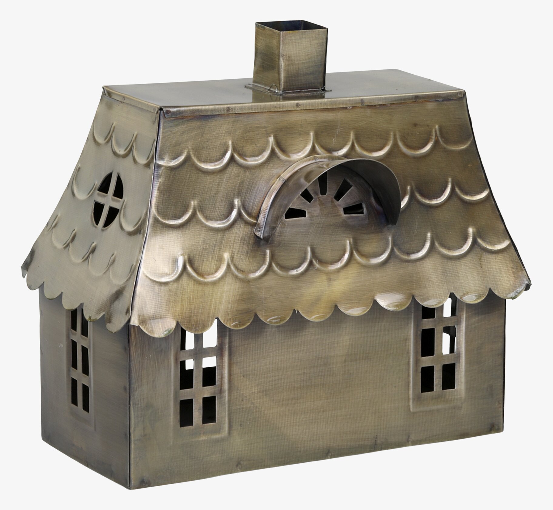 Ljuslykta Hus Antik Mässing från Chic Antique i antik stil