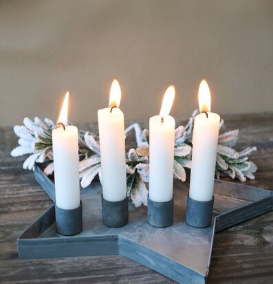 Ljushållare Magnet Set/4 Antik Zink från Chic Antique