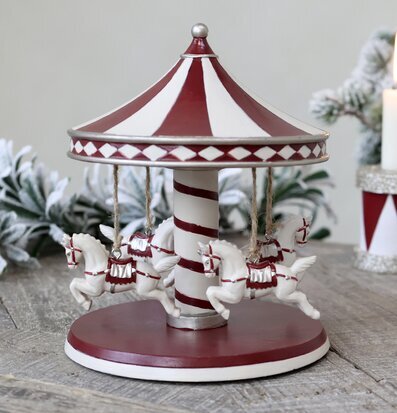 Vintage Karusell Antik Cherry från Chic Antique med hästar