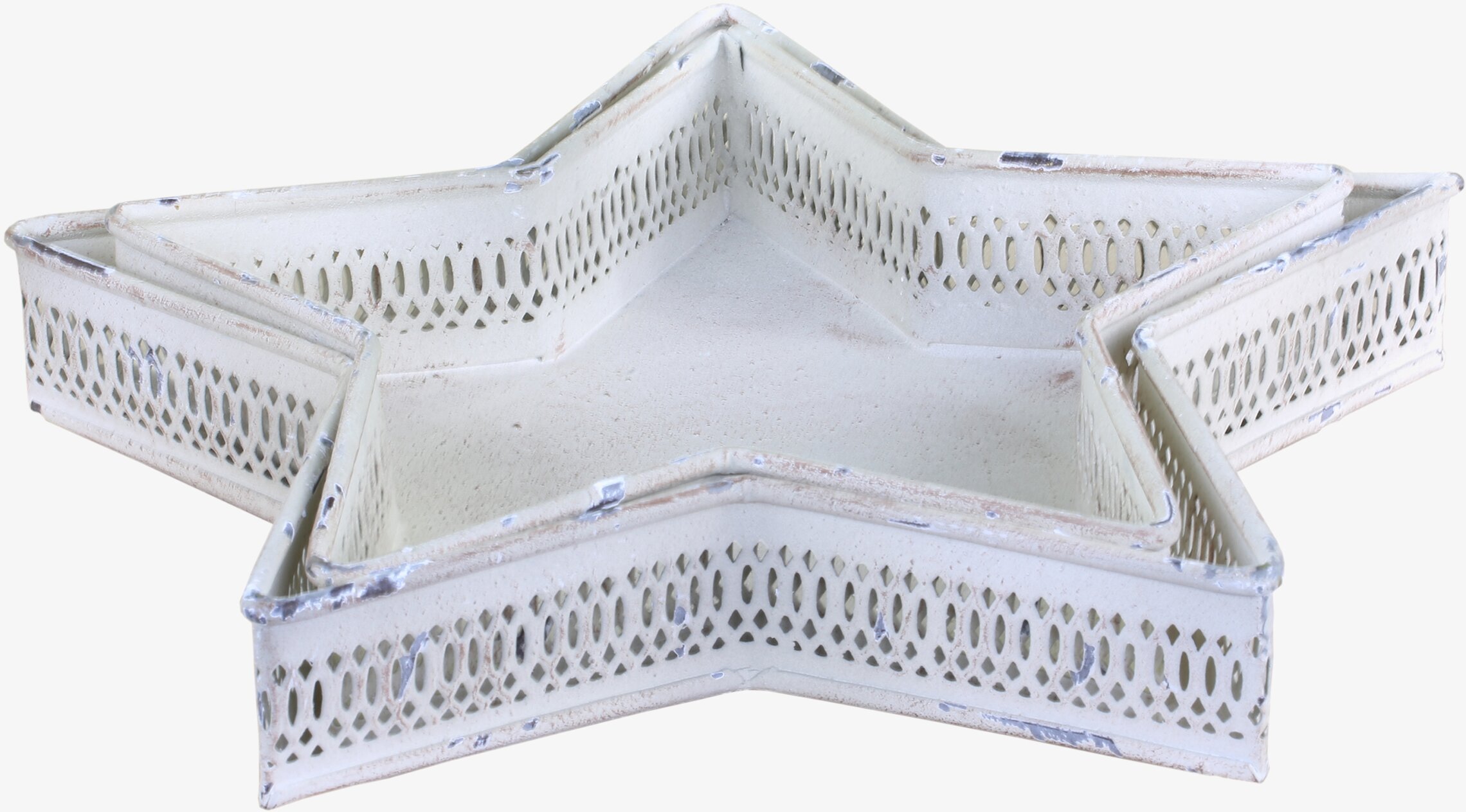 Dekorationsfat Antik Creme Set/2 från Chic Antique