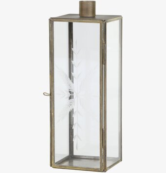 Ljusstake Antik Mässing från Chic Antique med glasväggar