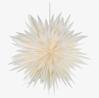 Adventsstjärna Vintage Creme från Chic Antique i fönster