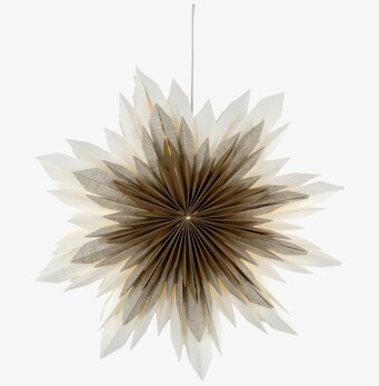 Adventsstjärna Vintage Creme från Chic Antique i fönster