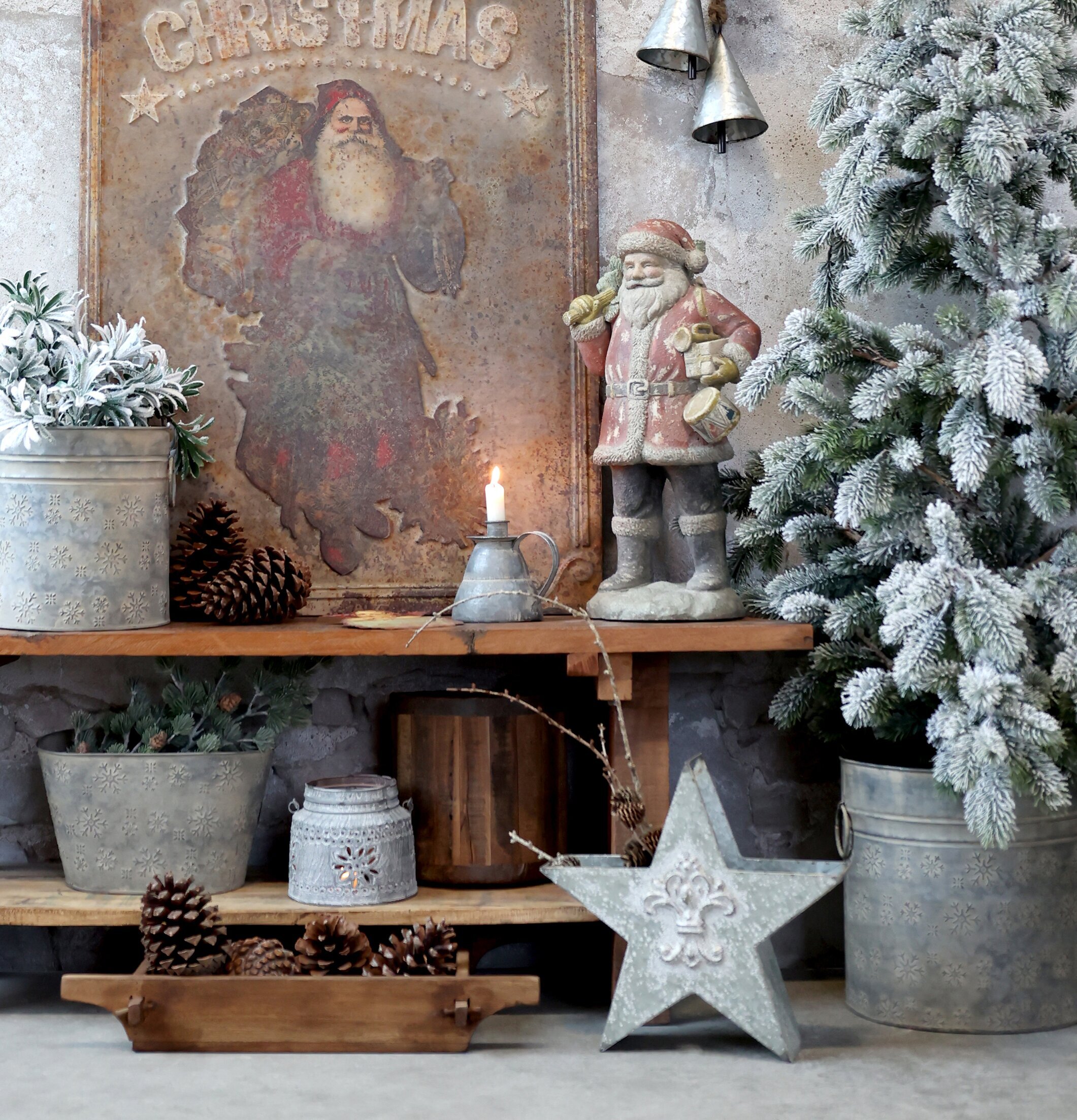 Träfat Grimaud från Chic Antique i rustik juldekoration
