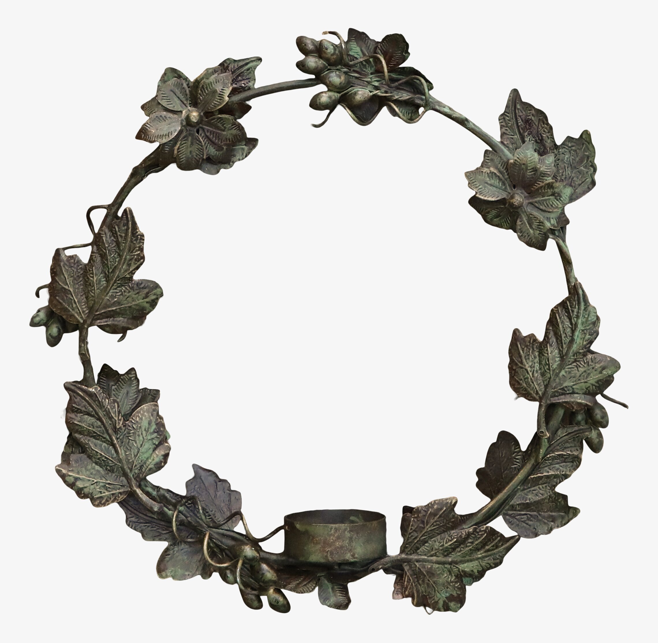 Ljuskrans Blad Metall Värmeljus från Chic Antique